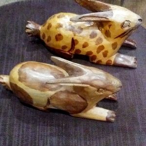 Wooden rabbits
